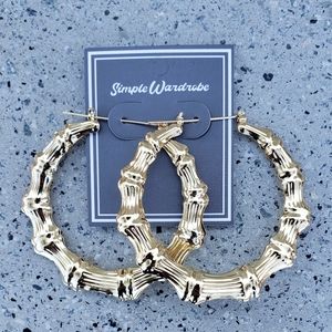Bamboo hoop earrings